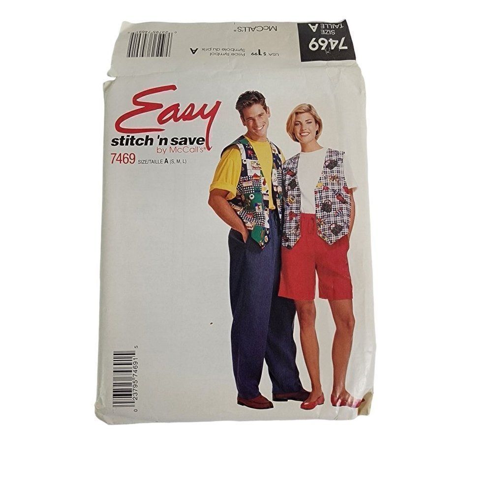 Easy Stitch n' Save by McCall's Clothing Pattern Number 7469 A New Old Stock